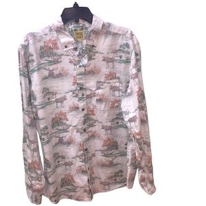 True Craft Elk Print NWOT Cotton Shirt  - XL